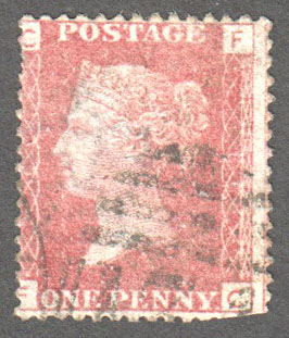Great Britain Scott 33 Used Plate 166 - FC - Click Image to Close